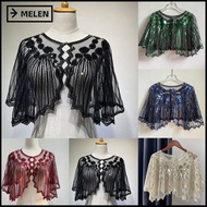 MELEN Shawl Beaded Wedding Fashion 1920s Sequin Deco