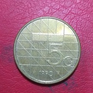 uang kuno koin asing 5 gulden Belanda TP 2147