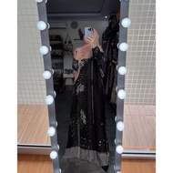Gamis Aurel Maxmara Silk Pesta Motif Busui Mewah Luxury Premium Lebaran BY MOSLEMWEAR