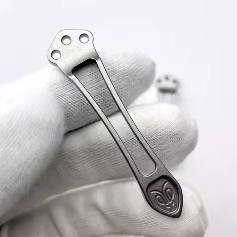 CNC Titanium Knife Pocket Clip Back Clamp for Benchmade Griptillian 551 Bugout 535 Mini-Grip Emerson