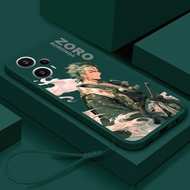 Casing Poco F5 Pro Cartoon Anime one piece Zoro Comic Phone Case Straight edge Shockproof Soft Silicone Cover