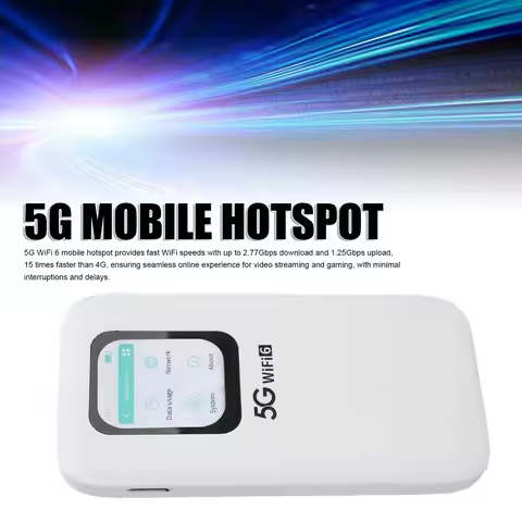 5G Mobile Hotspot Travel Wifi Device High Speed 2.01in 2.77Gbps Download WiFi 6 with SIM Card Slot f
