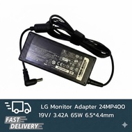 ( ส่งฟรี รับประกัน 18 เดือน ) LG Monitor Adapter 24MP400 19V/ 3.42A 65W 6.5*4.4mm ( LGMN001 ) สาย มอ