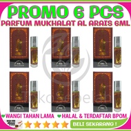 PROMO 6Pcs (1Box) Parfum MUKHALAT AL ARAIS 6ml Dobha BPOM Original Roll On Lebih Murah - Minyak Wang