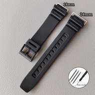 18mm Resin Silicone Rubber Watch Band for F-91W F105 F108 A158W A168 AE1200 AE1300 Replacement Strap
