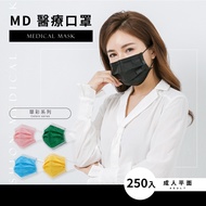 【收納王妃】 一般成人醫療口罩50片*5盒（隨機色）MD台灣製造