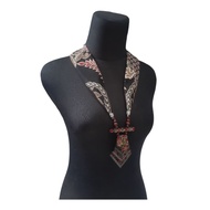 POINTED BATIK NECKLACE || MODERN BATIK BLOUSE NECKLACE || INDONESIAN SWORD BATIK NECKLACE