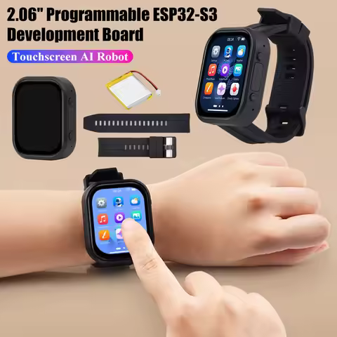 2.06 Inch DeepSeek AI Voice Chat Robot 6-Axis Programmable ESP32 S3 Development Board AMOLED Display