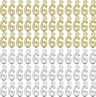 Letter Charm A-Z Initial Alphabet Pendant Alloy Capital Charm, 0.3 Inch Width Fit for Jewelry Making