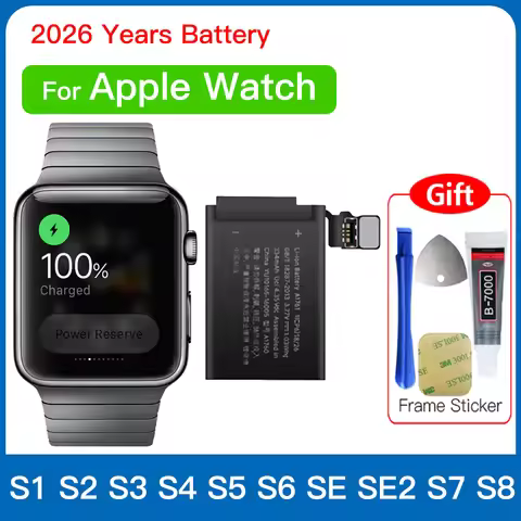 100% Genuine Battery For Apple Watch Series SE 1 2 3 4 5 6 7 8 Bateria For Iwatch S1 S2 S3 GPS LTE S