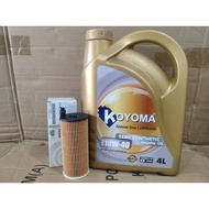 BMW E90, F10,F30,X4,X3,X1 11428507683 OX404D HU 6004X OIL FILTER + KOYOMA 10W40 SEMI SYNTHETIC ENGIN