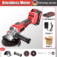 REAIM 【Brushless】 450W Gerinda Baterai 4Inch Mesin Gerinda Baterai Tangan Cordless Angle Grinder Mes