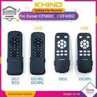 Khind Ceiling Fan Remote For Zenair Series CF56DC1R CF56DC2R CF56DC3RL CF56DC4RL CF56DC5 CF56DC6RL C