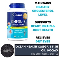 Ocean Health Omega 3 Fish Oil 1000MG (180 Soft Gels/Bottle)