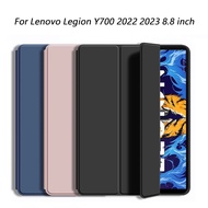 Lenovo LegionY700 Luxury Silicone Tri-fold Bracket TPU Tablet Case For Lenovo Legion Y700 2022 2023 8.8 inch Anti-Fingerprints Shockproof Tablet Shell Bumper Screen Protector