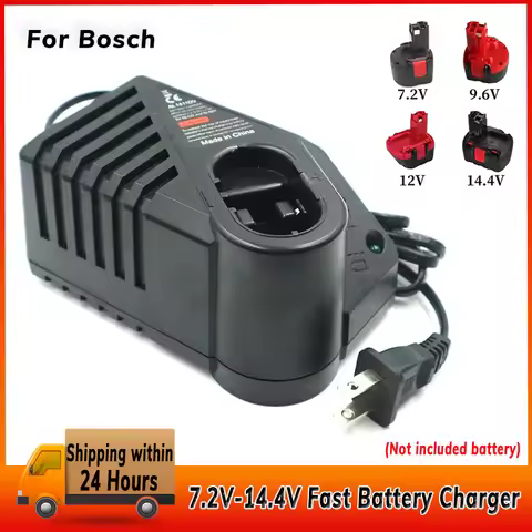 For Bosch 7.2V/GSR9.6/12V/14.4V Fast Battery Charger Adapter NI-MH NI-CD AL1411DV GSR7 2-2 GSR9 6-2 