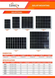 Lumira Solar Panel LSP รุ่น MONO แผงโซล่าเซลล์ 120W แผงโซล่าเซลล์ MONO