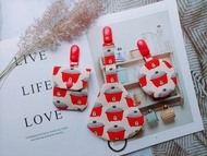 津Handmade 寶寶系列三件組/平安符袋夾/奶嘴套夾鍊組/大同電鍋