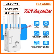 V380 PRO 1200Mbps 6 Antennas WiFi Repeater Wireless Internet Network Component Wifi Extender 2.4/5G