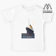 Titanic Sinking Vintage Poster Cruise Ship Atlantic Ocean Voyage Kids T-Shirt - Unisex 539