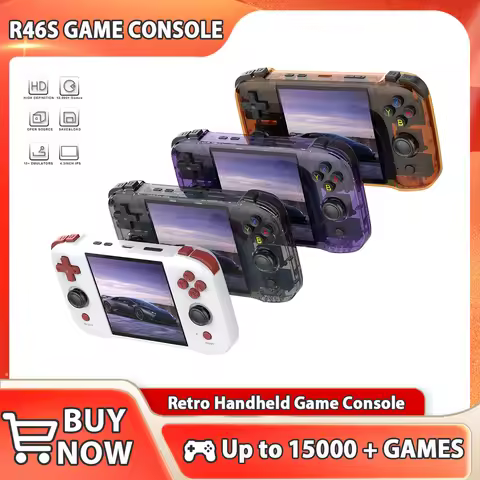 R46S Handheld Video Game Console with 4.0 Inch IPS Screen Built-in 10000 Games Linux System Portable