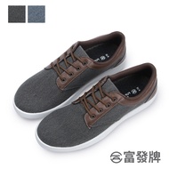 Fufa Shoes [Fufa Brand] Retro Time Stitching Men's Casual Lace-Up Business Flat Commuter Boys Work Lazy Canvas