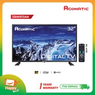 Aconatic LED Digital TV ดิจิตอลทีวี 32 นิ้ว  รุ่น 32HD513AN มีกล่องในตัว ไม่ต้องต่อกล่องทีวี (รับประ