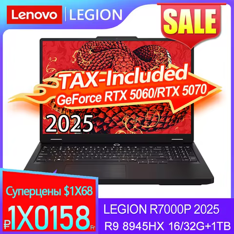 Lenovo LEGION R7000P 2025 R9 8945HX RTX5060/RTX5070 8G 32G+1TB 16inch 2.5K 240Hz Screen