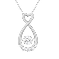 Lee Hwa Jewellery Heart Twinkle Diamond Pendant