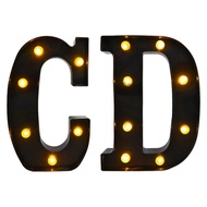 [Leipupa] LED Marquee Letter Light Light up Alphabet Sign Black Lighted Marquee Letter for Home Enga