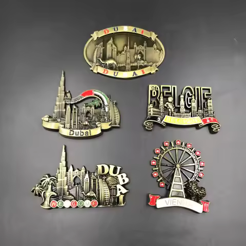 Dubai Decorative Magnets Belgium Belgique Vienna Austria 3d Magnet Fridge Creative Metal Scenic Frid
