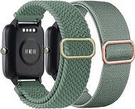 TUCOMO Braided Stretchy Nylon Watch Bands Compatible with Veryfitpro ID205L,19mm Loop Elastic Fabric Straps for Willful YAMAY SW020 SW021 SW023 SW025 ID205L ID205S ID205U, Fitpolo ID205L Women Men