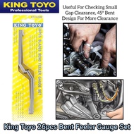 King Toyo KT-FG26M 26 Blades Bend Feeler Gauge (MM and Inches)MM Range: 0.127 to 0.762mm Inches Rang