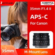 7Artisans 35mm F1.4 II APS-C Focus Half frame Large aperture Lens For Canon / Sony / Fujin / Olympi