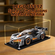 Lego Acrylic Display Box for 75892 McLaren Senna GTR Popmart Labubu Zimomo Sneakers Kotak Pameran Su