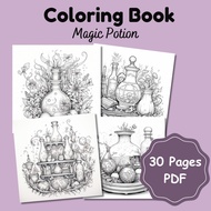 (PDF) coloring book for adult and kids magic potion L021