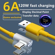 Suitable For Xiaomi 120W Charging Cable Poco F4 GT Fast Redmi K40/K50 Game Elbow Data Yellow 67W Typ