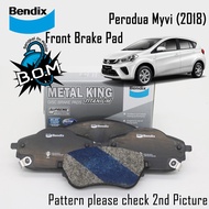 Bendix Metal King, Front brake pad, Brek Pad Depan, Perodua Myvi (2018-2021)