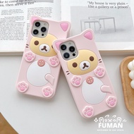 Compatible For Vivo V29 V27 Pro V23 5G Y75 4G S17 Pro Phone Case 3D Plum Blossom Bear Soft Liquid Silicone Mobile Back Cover