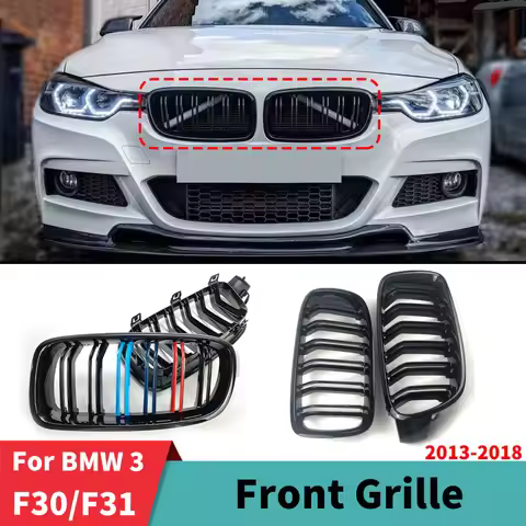 Front Grille Inlet Grid Mesh Kidney Grill Tuning For BMW 3 Series F30 F31 F35 318i 320i 320d 328i 33