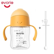 Evorie Tritan ขวดน้ำเด็ก 360 Gravity Straw BPA Free Flip Against bpa -sipy cup แก้วน้ำเด็ก 200ml