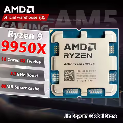 AMD Ryzen 9 9950X R9 9950X New Processor 5.7GHz 16-Core 32-Thread 80MB Game Cache 4NM TDP 170W Socke