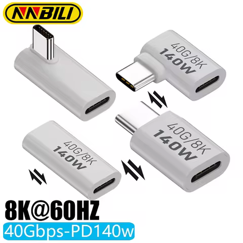 NNBILI PD140W USB4.0 C to C Fast Charging Adapter Converter 40Gbps Data Sync Connector 8K@60Hz USBc 