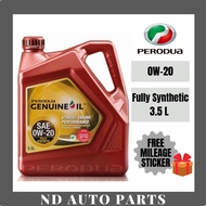 PERODUA 0W20 FULLY SYNTHETIC ENGINE OIL (3.5L / 3L)