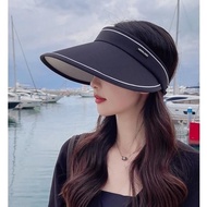 MENG Fashion Sun Hat Men's and Women's Half Head Wide Brim Anti-UV Youthful Dynamic Hat Anti-UV Hat 