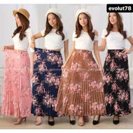 8686 FLOWER PATTERN PLISKET SKIRT