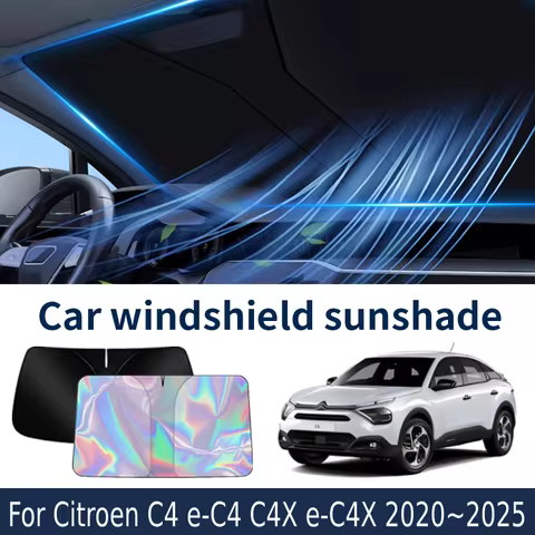 Front Windshield Sunshade For Citroen C4 e-C4 C4X e-C4X 2020~2025 2024 Car Sun Visor Heat Insulation
