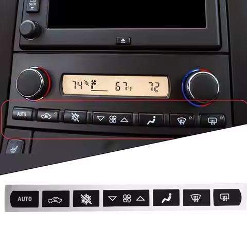 High Grade Vinyl Sticker Accessories A/C Climate Control Button Repair Decal Sticker For Corvette C6