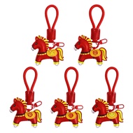 [Leipupa] PU Leather Horse Bag Charm,Portable,Animal Purse Charm for Purse for Women Girls