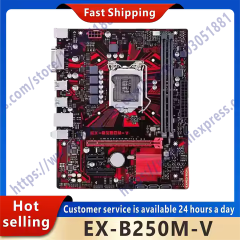 Used EX-B250M-V LGA 1151 seventh generation motherboard with B250 chipset 2 × DDR4 32GB PCIE 3.0M.2 